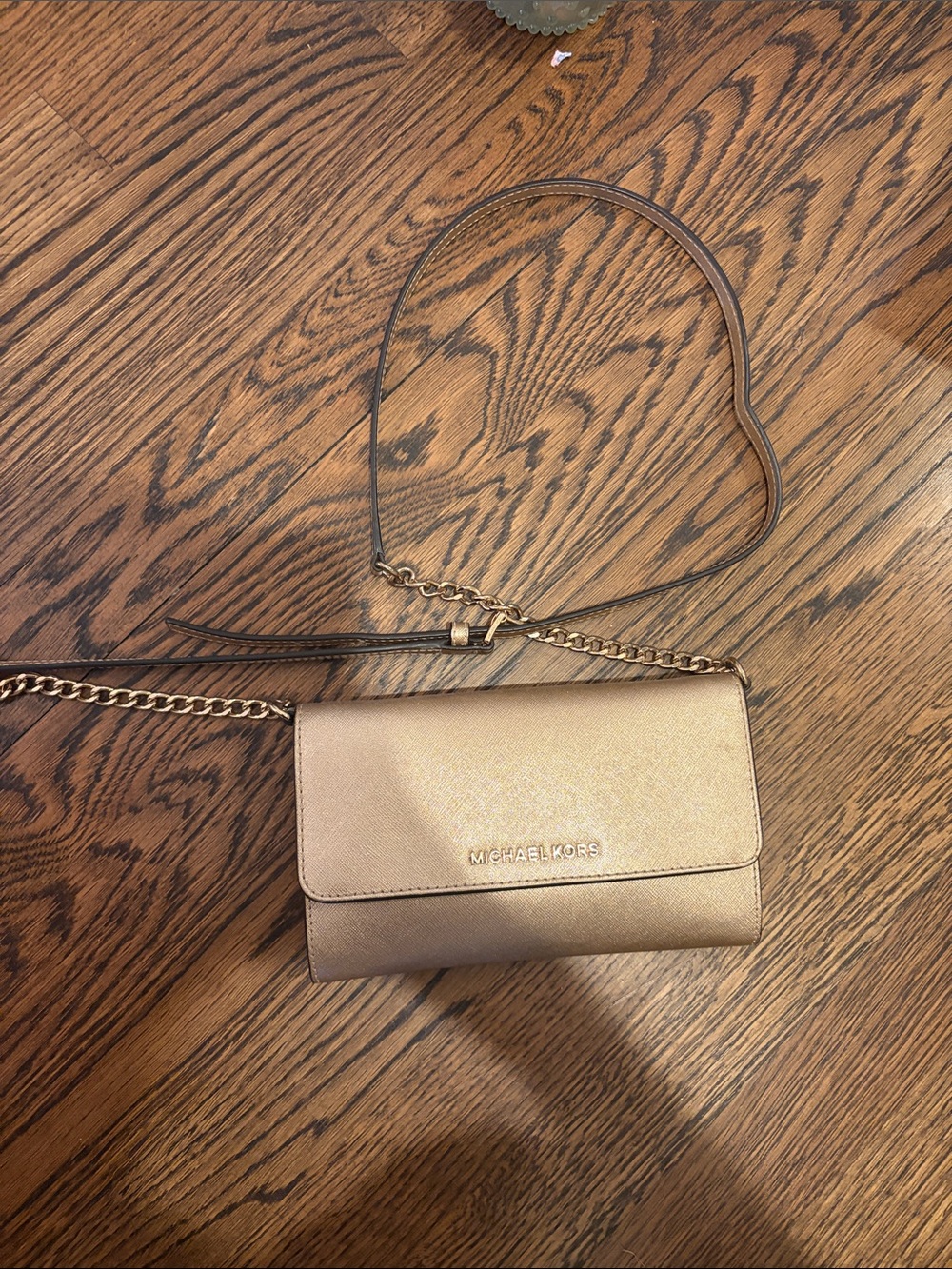 Michael Kors Rose Gold Chain Strap Crossbody